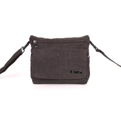Sac bandoulière avec nombreux rangements chanvre coton bio Sativa