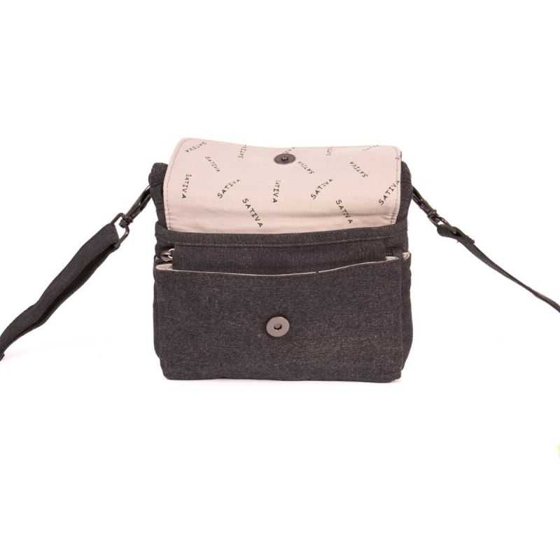 Sacoche bandoulière nombreux rangements "Day Tripper" - Chanvre et Coton bio