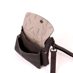 Sacoche bandoulière nombreux rangements "Day Tripper" - Chanvre et Coton bio