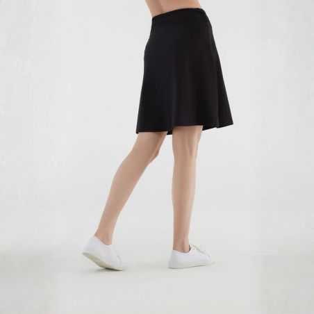 Jupe trapèze, taille confort - 95% Coton bio - GOTS