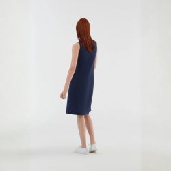 Robe droite sans manches - 95 % coton bio - GOTS