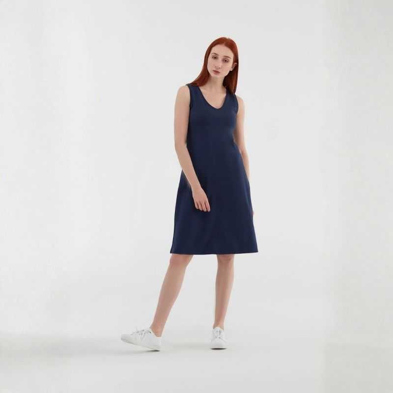 Robe droite sans manches - 95 % coton bio - GOTS