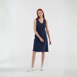 Robe droite sans manches - 95 % coton bio - GOTS