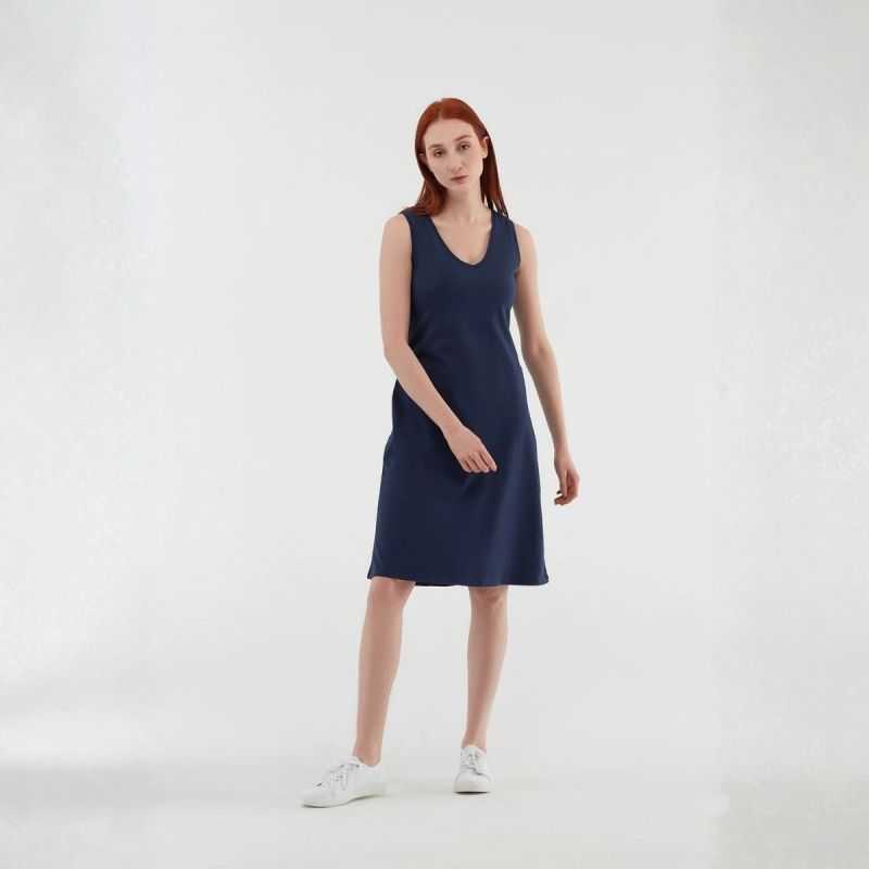 Robe droite sans manches - 95 % coton bio - GOTS