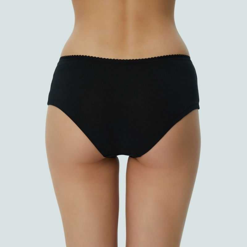Shorty confortable avec dentelle - 95% coton bio - GOTS