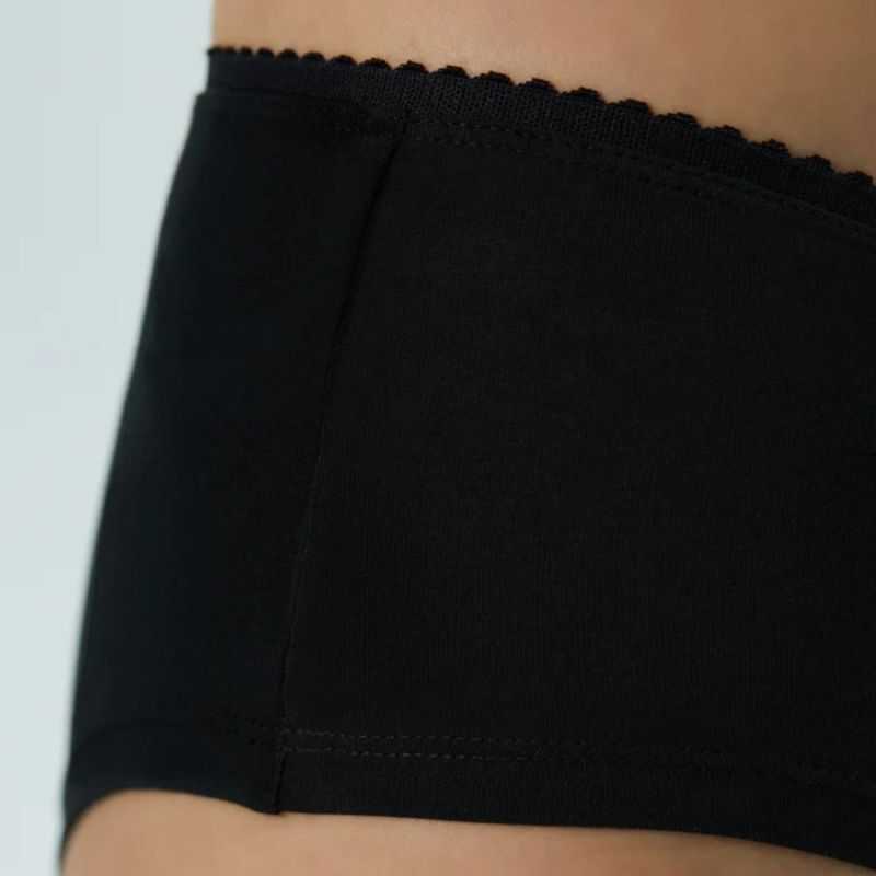 Shorty confortable avec dentelle - 95% coton bio - GOTS