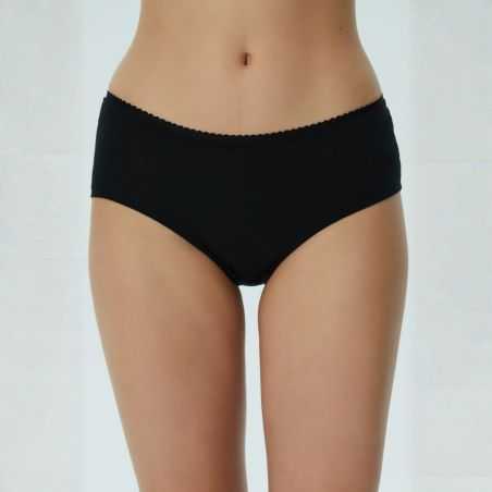 Shorty confortable avec dentelle - 95% coton bio - GOTS