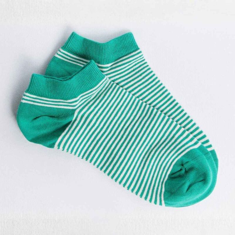 Socquettes rayées - 98% coton bio - GOTS