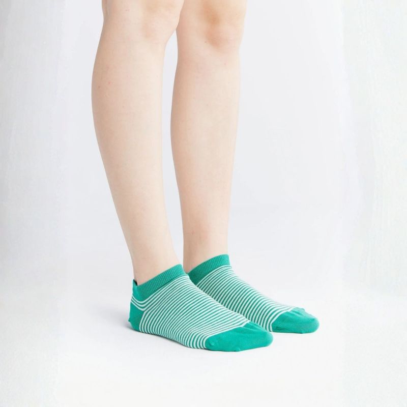 Socquettes rayées - 98% coton bio - GOTS