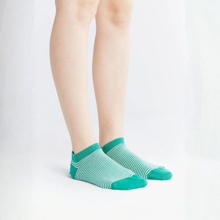 Socquettes rayées - 98% coton bio - GOTS