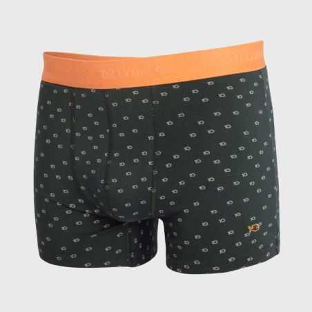 Boxer coton bio BILLYBELT, Poisson vert