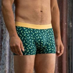 Boxer "BANANA LEAF" - 95% Coton bio - GOTS