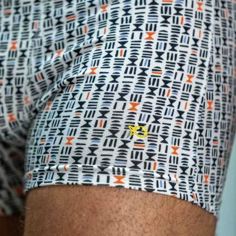 Boxer "SINAÏ" motif éthnique- 95% Coton bio - GOTS