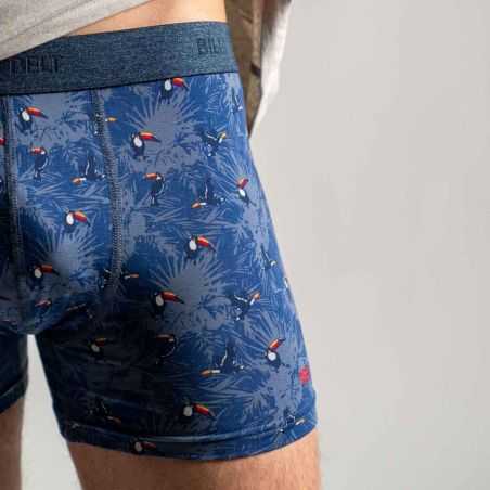 Boxer "TOCO" motif toucan - 95% Coton bio - GOTS
