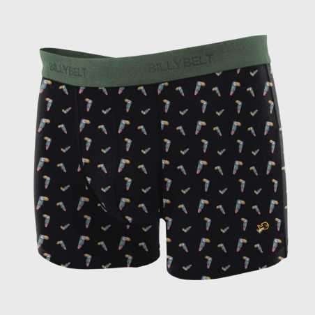 Boxer "TOTEM" motif toucan - 95% Coton bio - GOTS