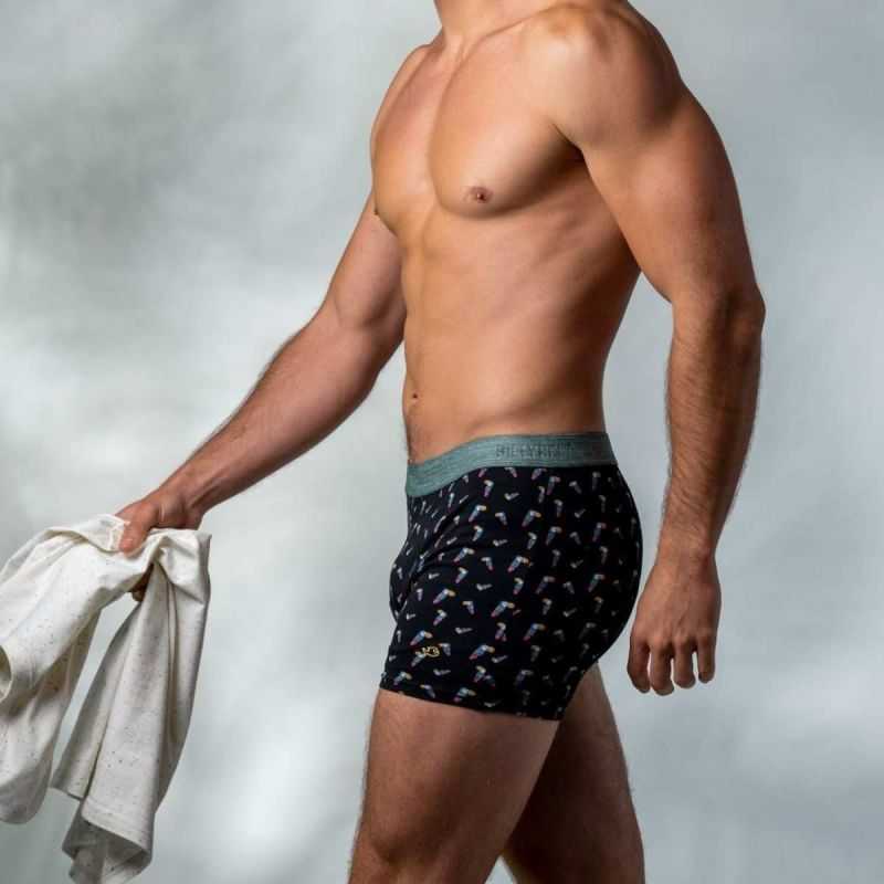 Boxer "TOTEM" motif toucan - 95% Coton bio - GOTS