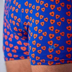 Boxer "CORAZON" motif coeurs - 95 % Coton bio - GOTS