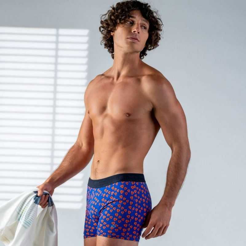 Boxer "CORAZON" motif coeurs - 95 % Coton bio - GOTS