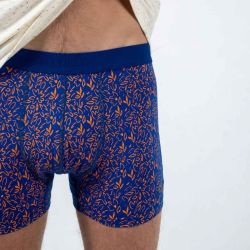 Boxer "FLOWER POWER" motif floral - 95% Coton bio - GOTS