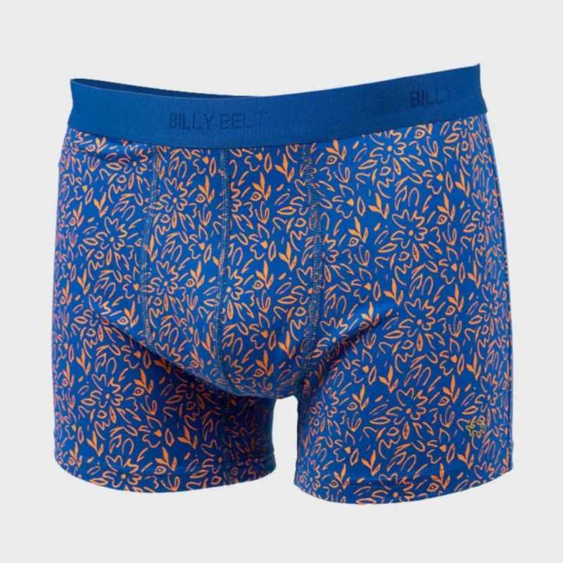 Boxer "FLOWER POWER" motif floral - 95% Coton bio - GOTS