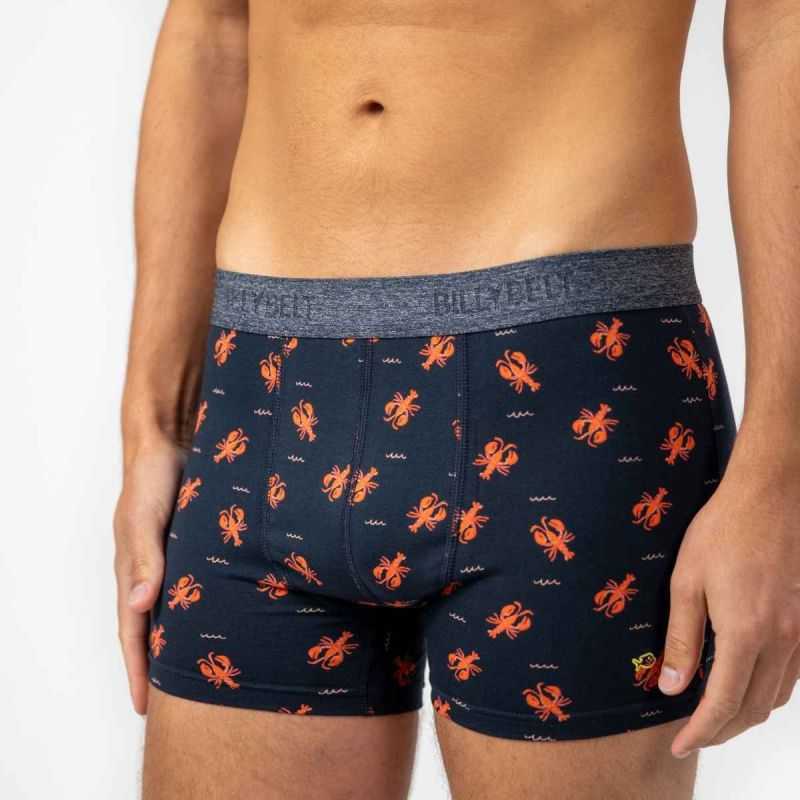 Boxer "LOBSTER" motif homard - 95% Coton bio - GOTS