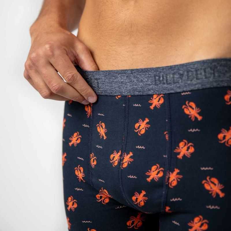 Boxer "LOBSTER" motif homard - 95% Coton bio - GOTS