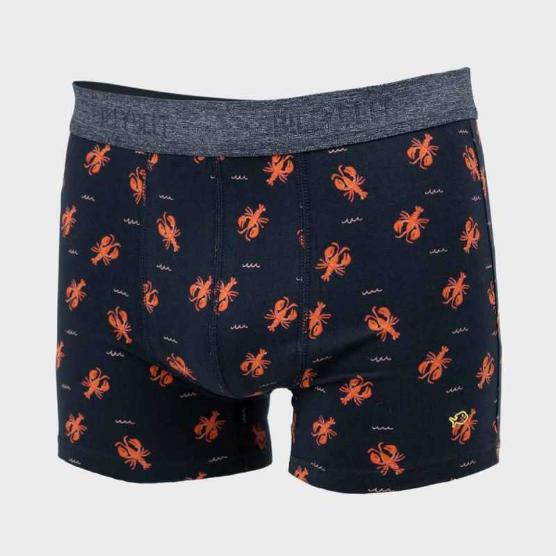 Boxer "LOBSTER" motif homard - 95% Coton bio - GOTS