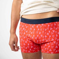 Boxer "VALENTIN" motif coeurs - 95% Coton bio - GOTS