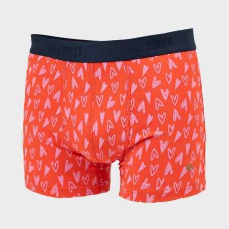 Boxer "VALENTIN" motif coeurs - 95% Coton bio - GOTS