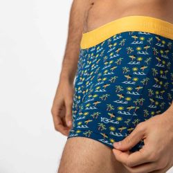 Boxer "ALOA" motif surf - 95% Coton bio - GOTS