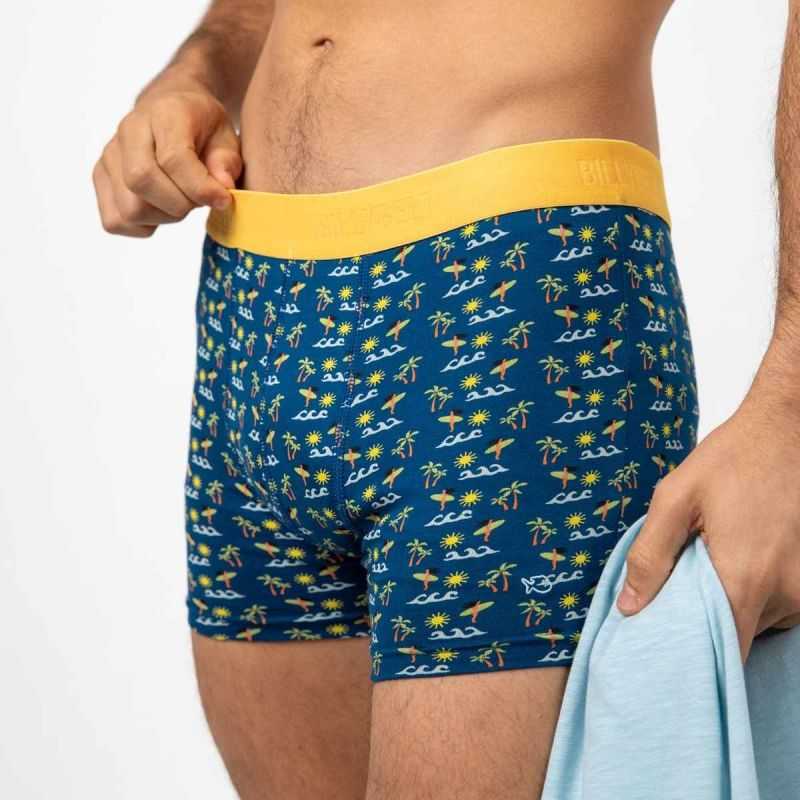 Boxer "ALOA" motif surf - 95% Coton bio - GOTS