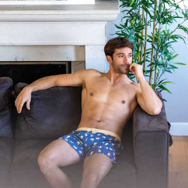 Caleçon "ELEPHANT DREAM" motif éléphant - 100% Coton bio - GOTS