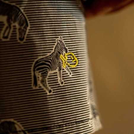 Caleçon "SEREGENTI" motif zèbre - 100% Coton bio - GOTS