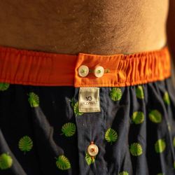 Caleçon "MONSTERA LEAF" motif feuilles - 100% Coton bio - GOTS