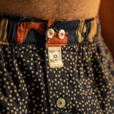 Caleçon "DOTS CIRCLE" motif pois géométriques - 100% Coton bio - GOTS