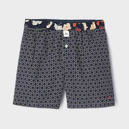 Caleçon "DOTS CIRCLE" motif pois géométriques - 100% Coton bio - GOTS