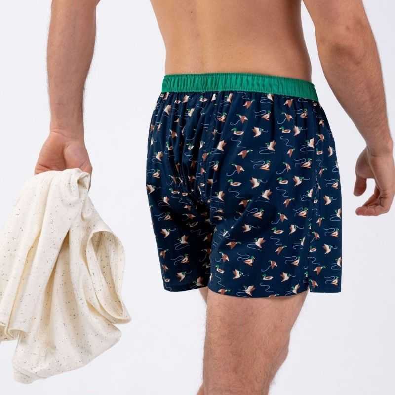 Caleçon "DUCKY" motif canards - 100% Coton bio - GOTS