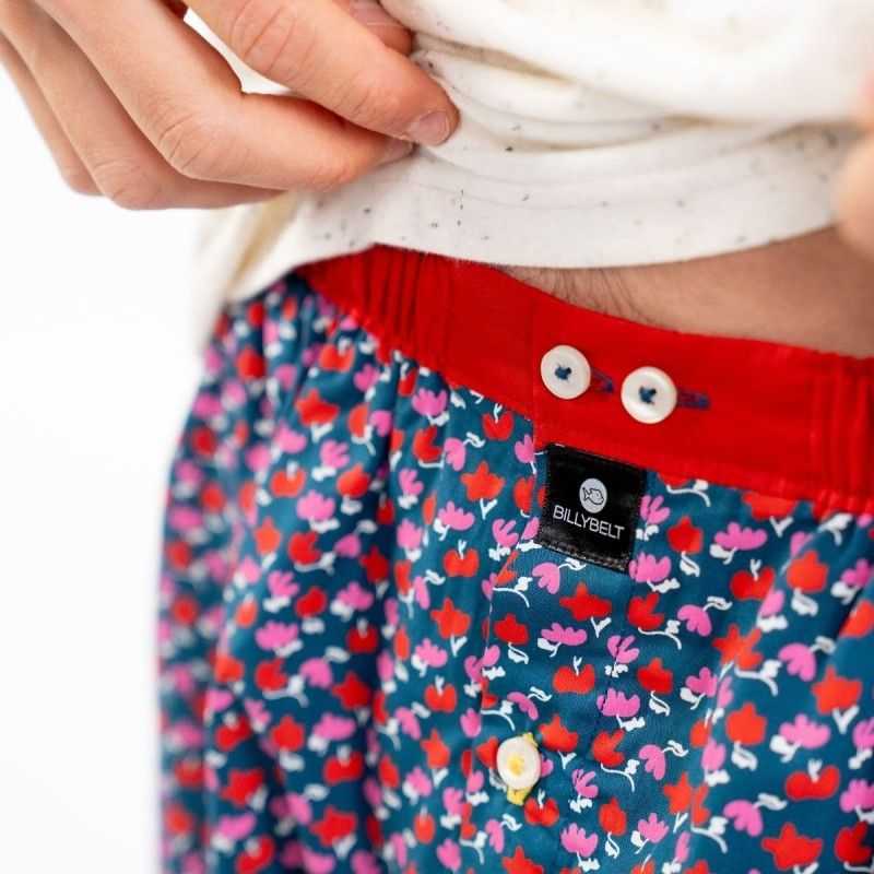 Caleçon "TULULUP" motif floral - 100% Coton bio - GOTS