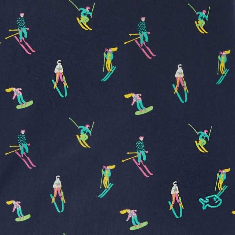 Caleçon "TOUT SCHUSS" motif ski - 100% Coton bio - GOTS