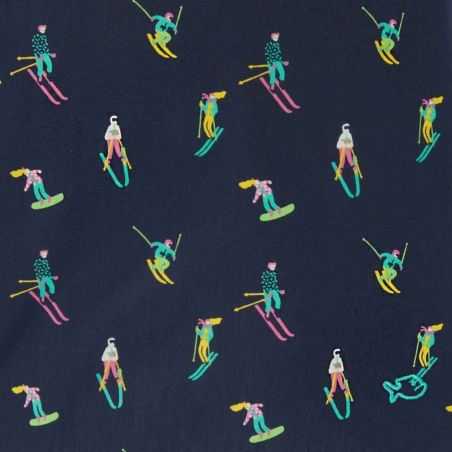 Caleçon "TOUT SCHUSS" motif ski - 100% Coton bio - GOTS