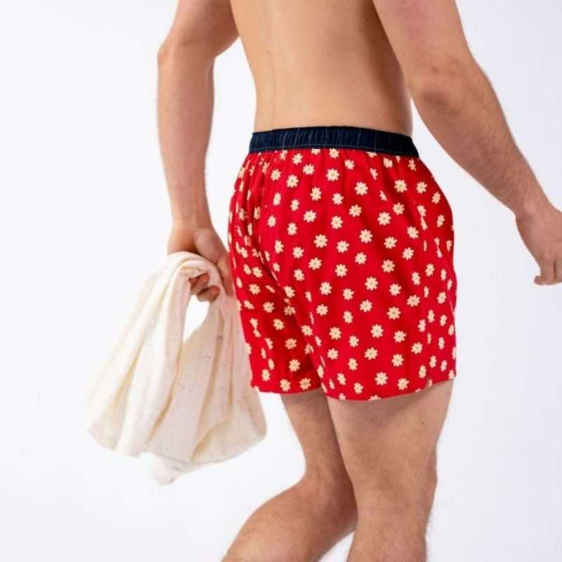 Caleçon "MARGHERITA" motif floral - 100% Coton biologique - GOTS