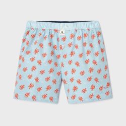 Caleçon "PIMPOL BAY" motif homard - 100% Coton biologique - GOTS