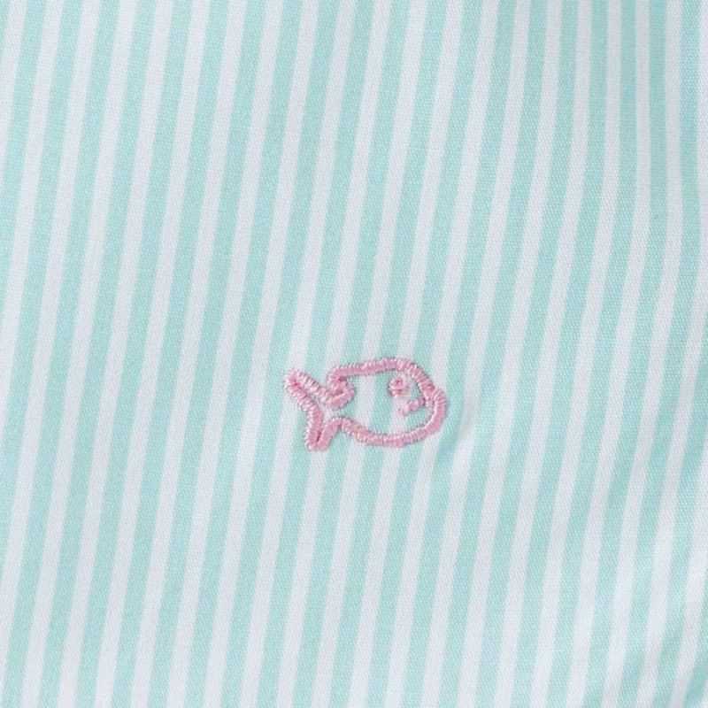 Caleçon "HENRI" rayures bleues - 100% Coton bio - GOTS