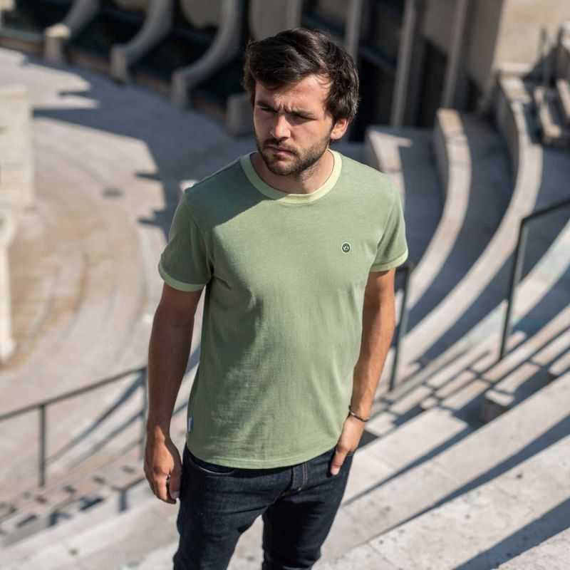 T-shirt "RINGER" jersey flammé - 100% Coton bio - GOTS