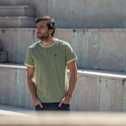 T-shirt "RINGER" jersey flammé - 100% Coton bio - GOTS