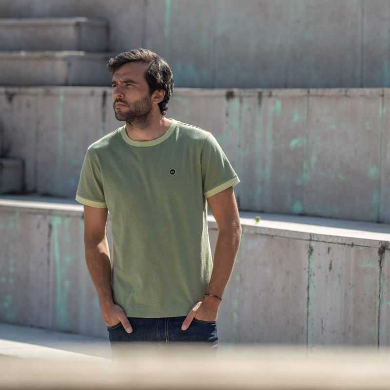 T-shirt "RINGER" jersey flammé - 100% Coton bio - GOTS