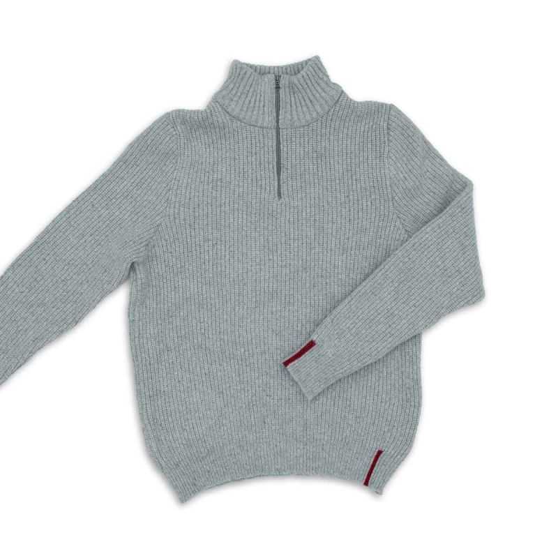 Pull col troyer homme - 80% Laine vierge bio et 20% soie (upcyclé)