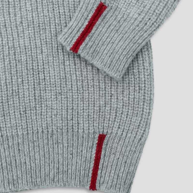 Pull col troyer homme - 80% Laine vierge bio et 20% soie (upcyclé)