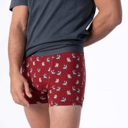 Boxer "MARCEL" motif chien - 95% Coton bio - GOTS Boxer "MARCEL" motif chien - 95% Coton bio - GOTS