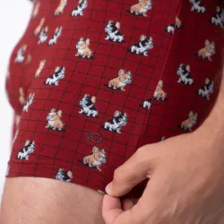 Boxer "MARCEL" motif chien - 95% Coton bio - GOTS